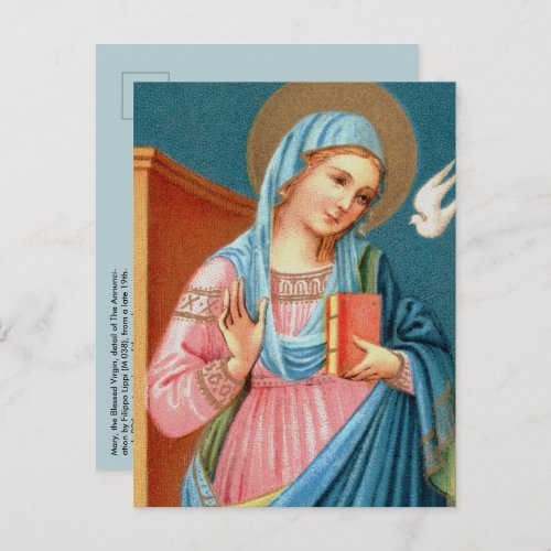 Mary from F Lippis Annunciation Detail M 038 Postcard