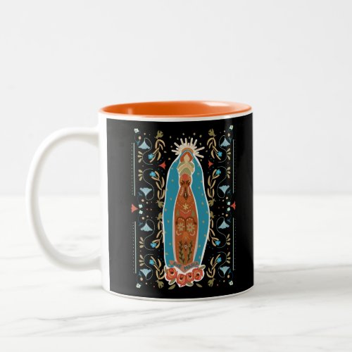 Mary Garden Blessed Mother Ave Maria Two_Tone Coffee Mug