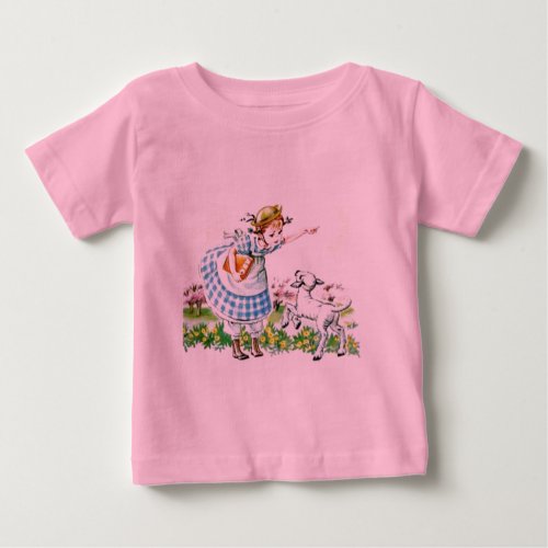 Mary Had a Little Lamb Baby T_Shirt