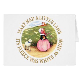 Mary Had a Little Lamb Cards