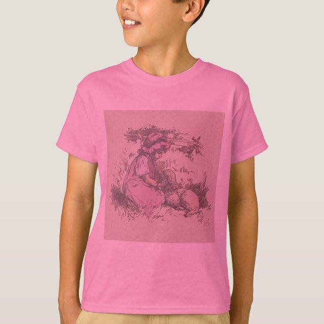 Mary Had a Little Lamb Nursery Rhyme T-Shirt (Front)