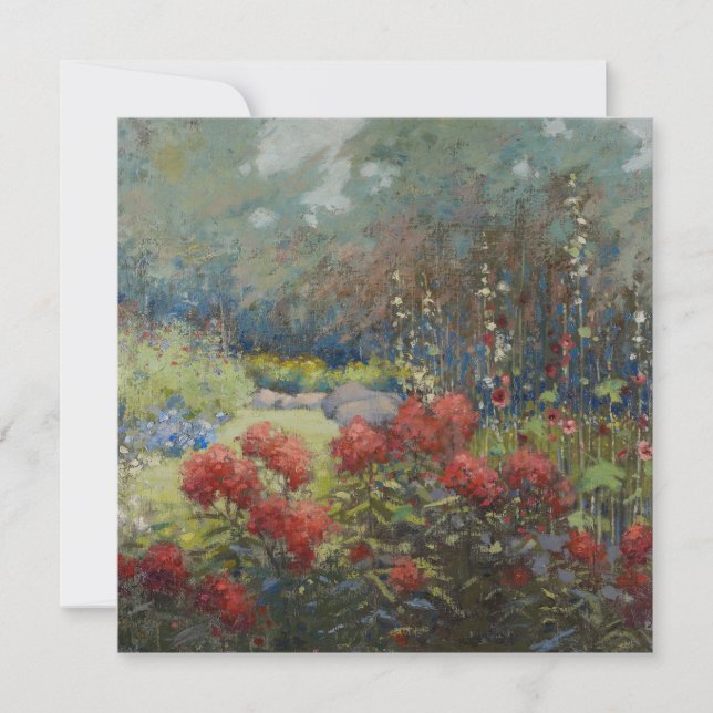 Mary Hiester Reid - A Garden In September Holiday Card (Front)