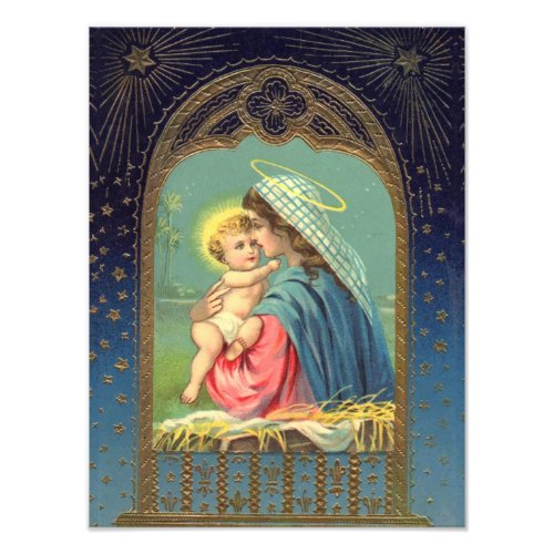 Mary Holding The Baby Jesus Photo Print