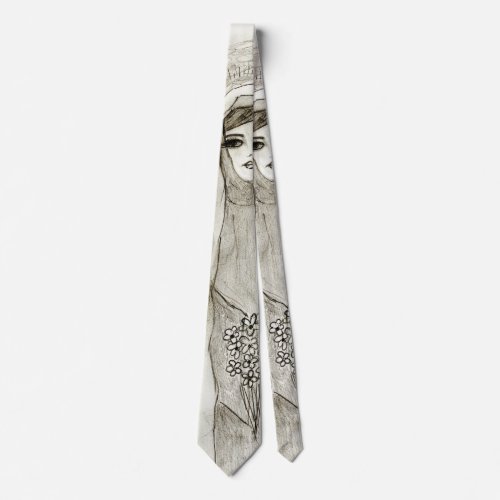 Mary In The Grotto Neck Tie