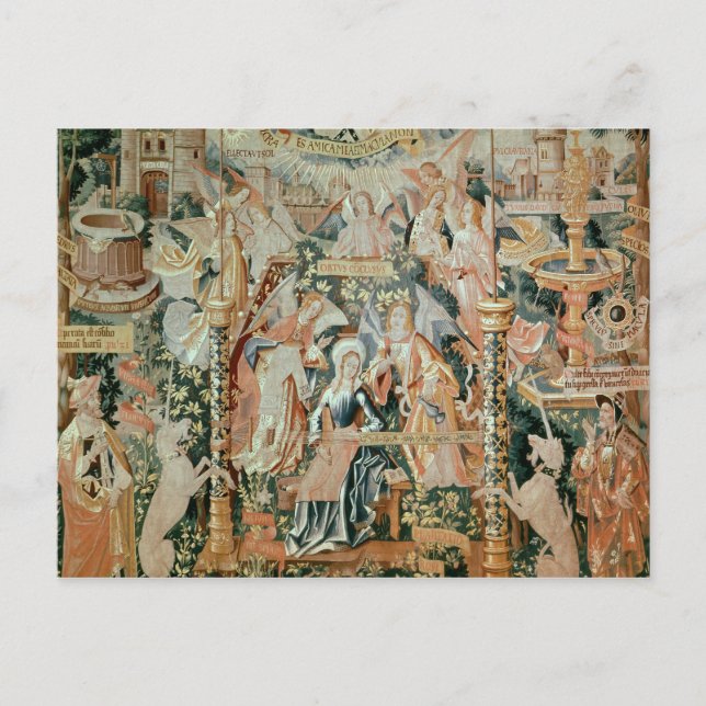 Mary in the Temple, Scenes from Life of the Postcard (Front)