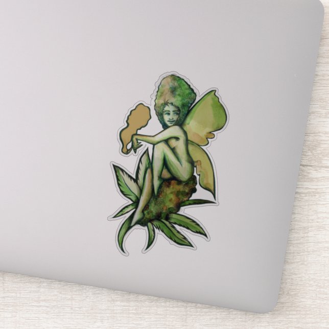 Mary Jane Fairy Green Goddess Toker                Sticker (Detail)
