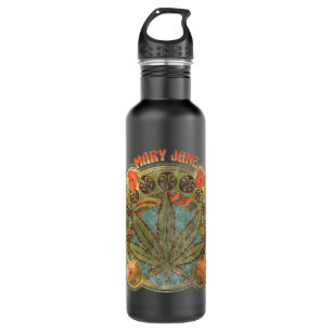 Mary Jane, Weed, vintage smoking art Stainless Steel Water Bottle