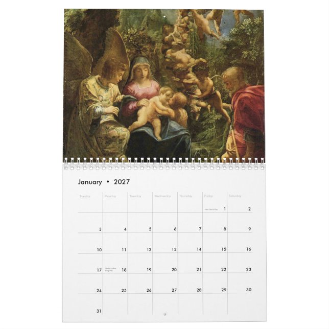 Mary & Jesus 2012 Calendar (Jan 2027)