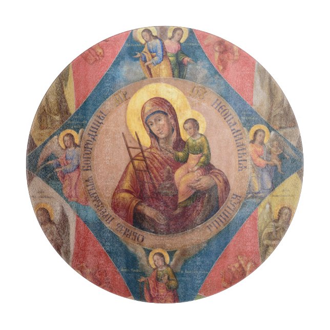 Mary, Jesus, And Angels Cutting Board (Front)