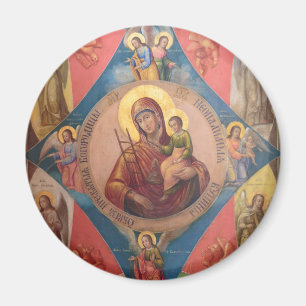 Mary, Jesus, And Angels Magnet