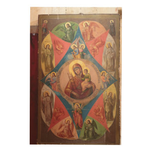 Mary, Jesus, And Angels Wood Wall Decor