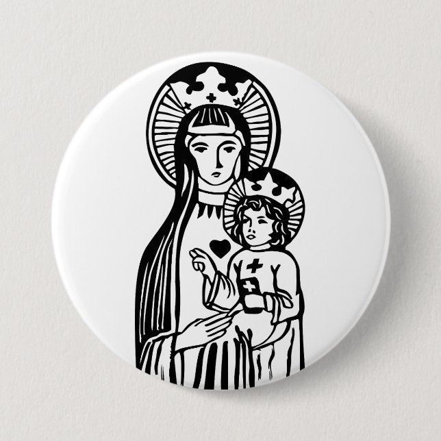 Mary & Jesus Button (Front)