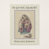 Mary Jesus Lamb Funeral Memorial Holy Card - (Front)