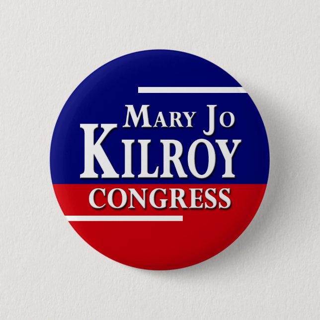 Mary Jo Kilroy for Congress Pinback Button (Front)