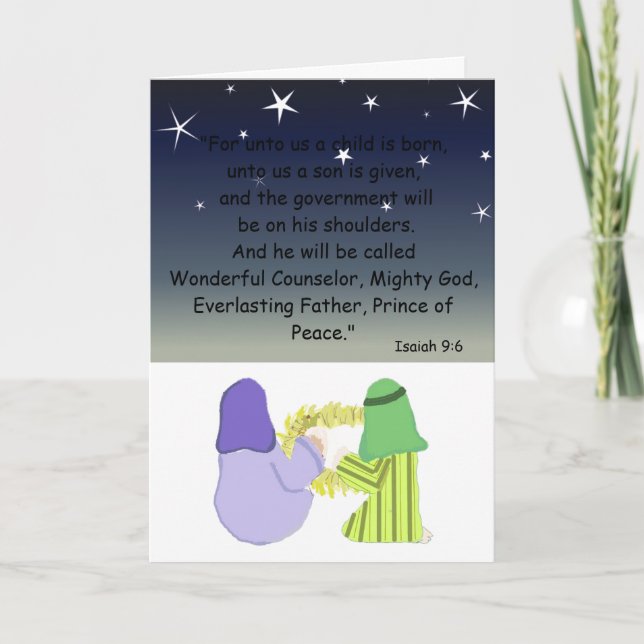Mary, Joseph and Baby Jesus Holiday Card (Front)