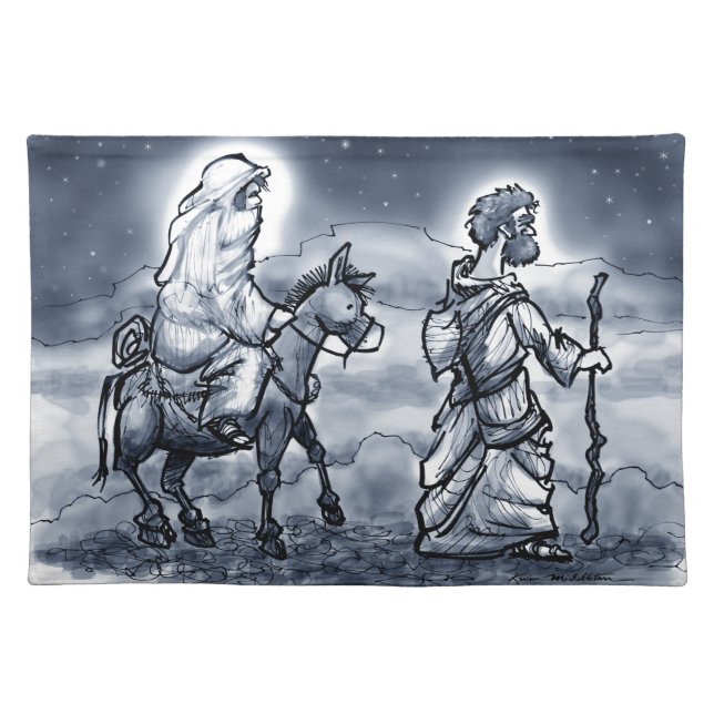 Mary & Joseph Cloth Placemat (Front)