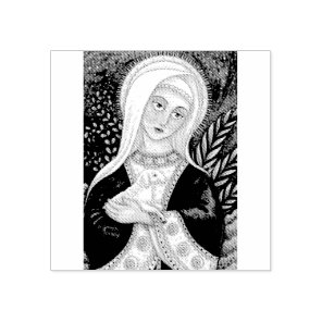 MARY & LAMB MADONNA RUBBER STAMP *Custom
