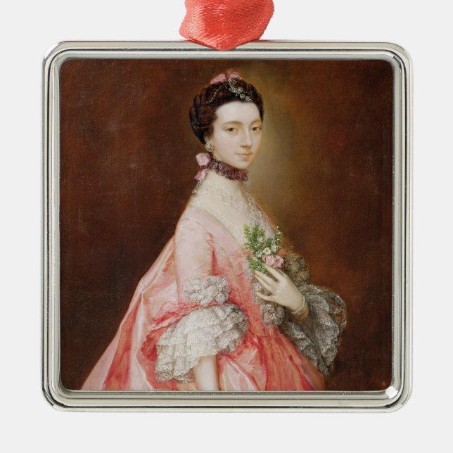 Mary Little, Later Lady Carr (oil on canvas) Metal Ornament (Front)