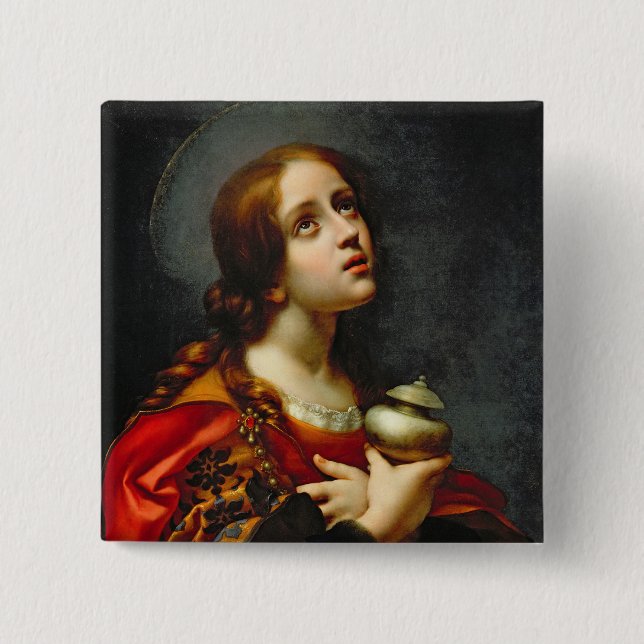 Mary Magdalene, 1660-70 (oil on canvas) Pinback Button (Front)