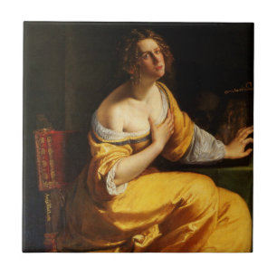Mary Magdalene (by Artemisia Gentileschi) Ceramic Tile