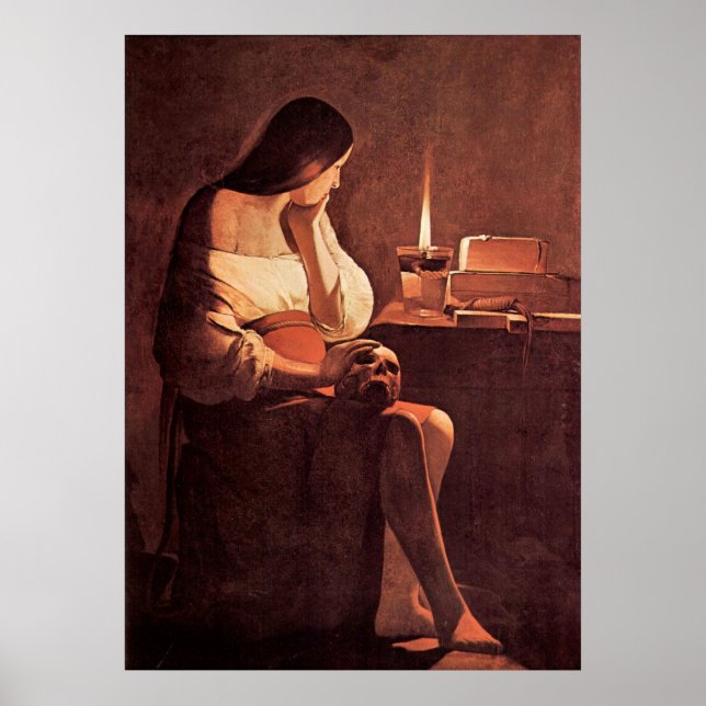 Mary Magdalene by Georges de La Tour Poster (Front)