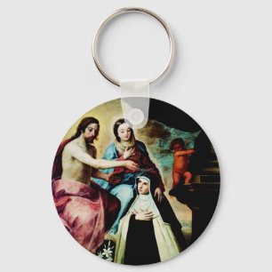 Mary Magdalene de Pazzi by Pedro de Moya Keychain