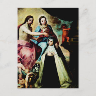 Mary Magdalene de Pazzi by Pedro de Moya  Postcard