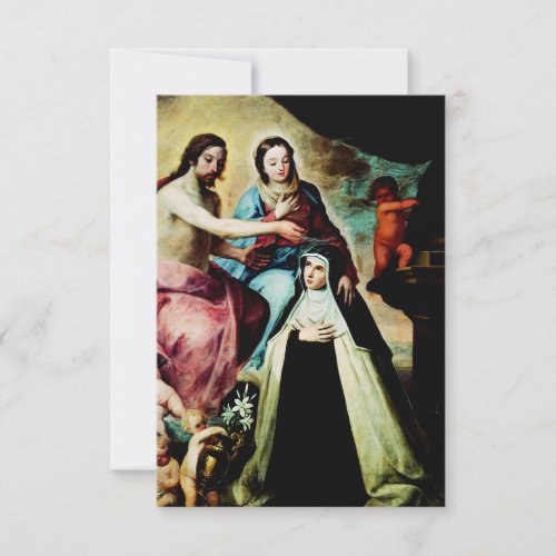 Mary Magdalene de Pazzi by Pedro de Moya Thank You Card