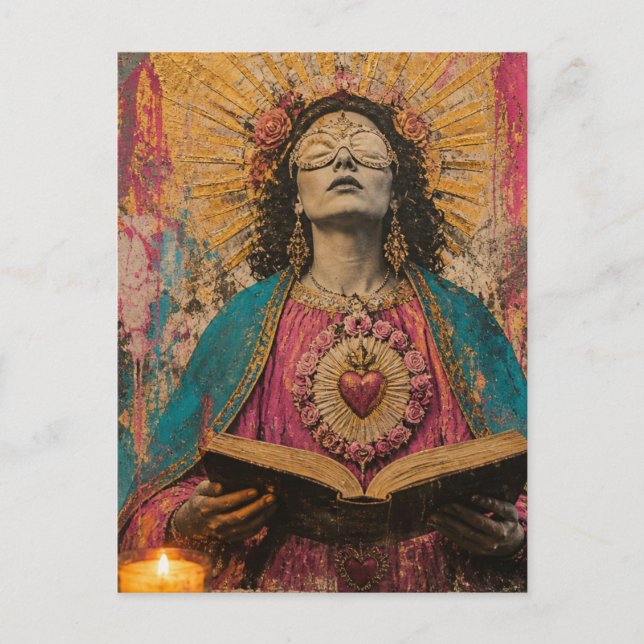 Mary Magdalene gorgeous in a sleep mask Postcard (Front)