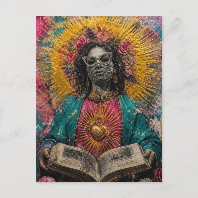 Mary Magdalene gorgeous with a book Postcard (Front)