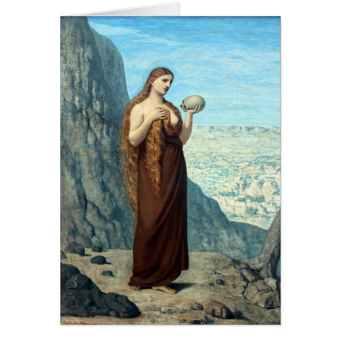 Mary Magdalene in the Desert by Puvis de Chavannes Cards