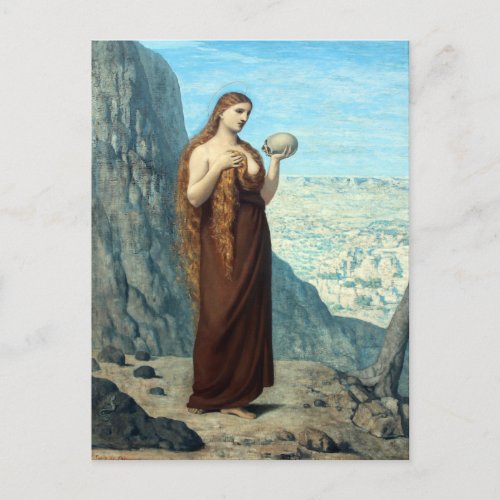 Mary Magdalene in the Desert by Puvis de Chavannes Postcard