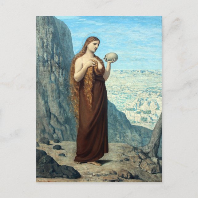 Mary Magdalene in the Desert by Puvis de Chavannes Postcard (Front)