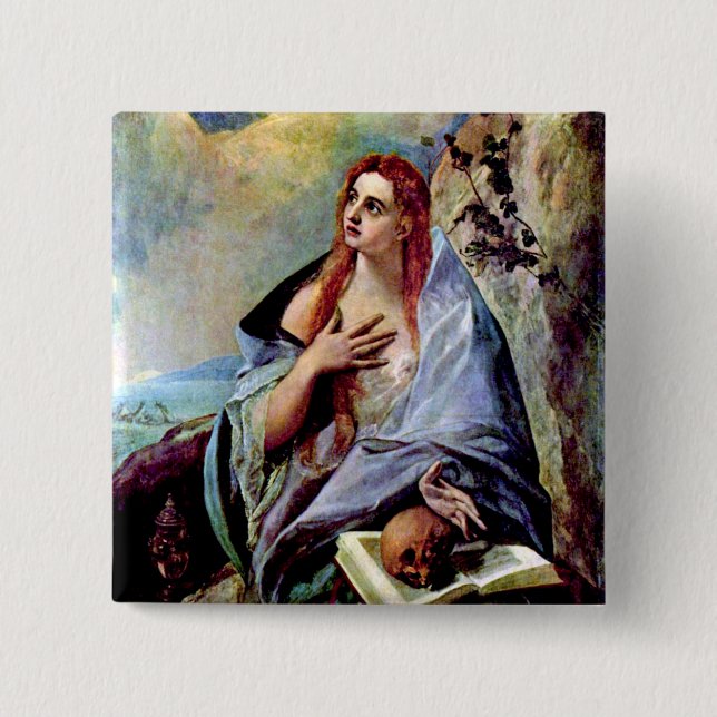 Mary Magdalene Pinback Button (Front)