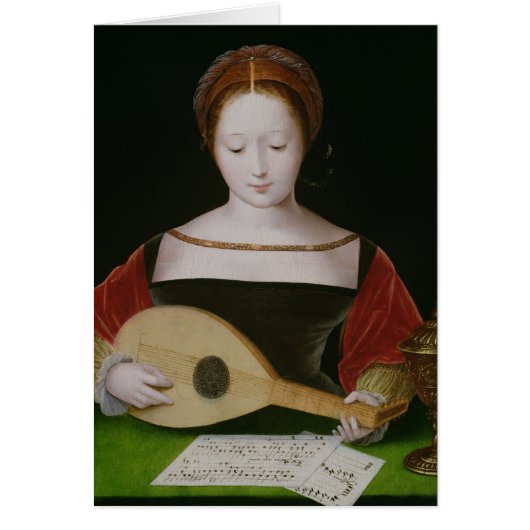 Mary Magdalene Playing a Lute Cards (Front)