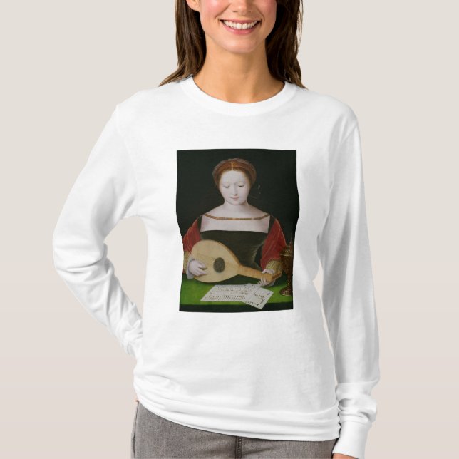 Mary Magdalene Playing a Lute T-Shirt (Front)