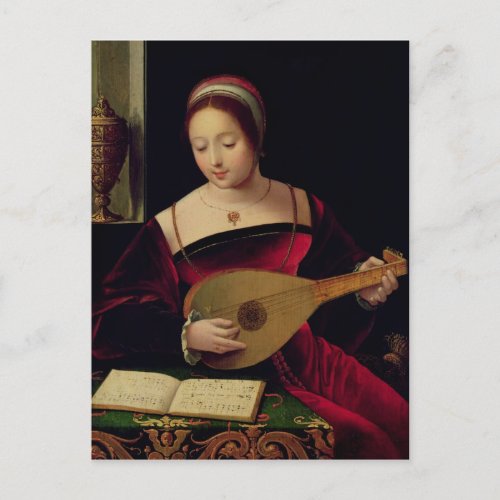 Mary Magdalene Playing the Lute Postcard