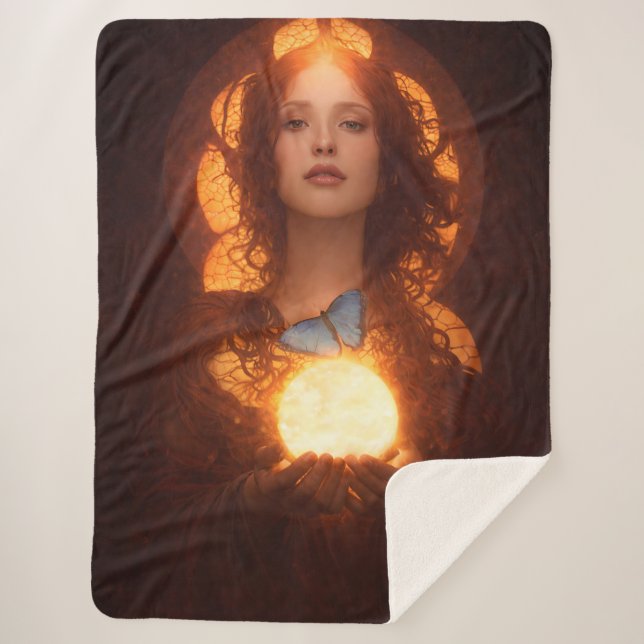 Mary Magdalene Sherpa Blanket (Front)