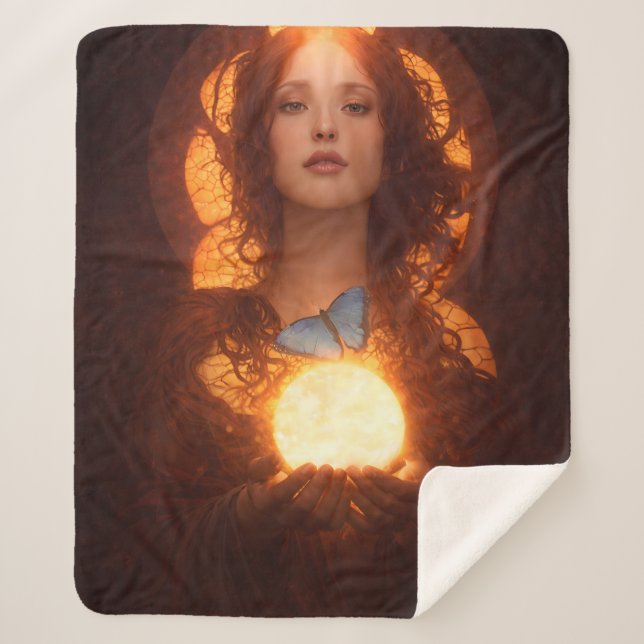 Mary Magdalene Sherpa Blanket (Front)