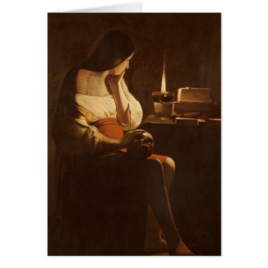 Mary Magdalene with a night light, 1630-35 Cards (Front)