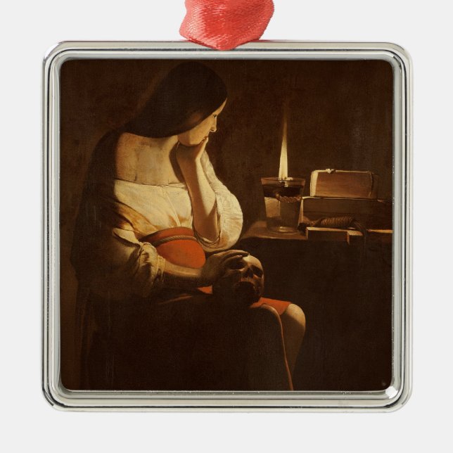 Mary Magdalene with a night light, 1630-35 Metal Ornament (Front)