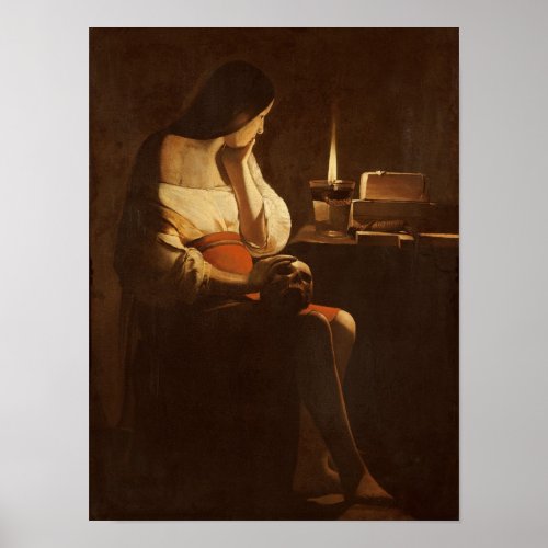 Mary Magdalene with a night light 1630_35 Poster