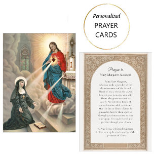Mary Margaret Alacoque Roman Catholic Prayer Card