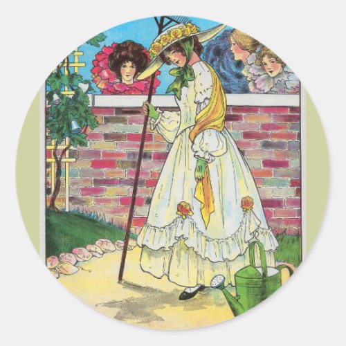 Mary Mary quite contrary Classic Round Sticker