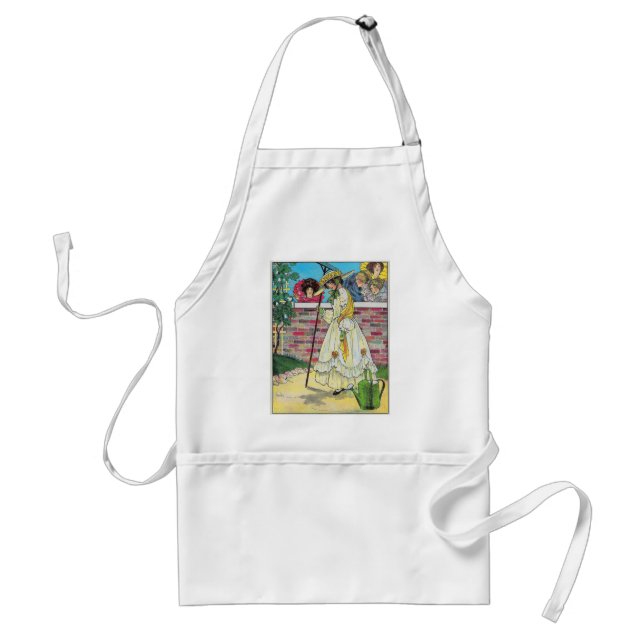 Mary Mary Quite Contrary How Does Your Garden Grow Adult Apron (Front)