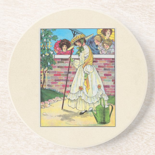 Mary, Mary, quite contrary Sandstone Coaster (Front)