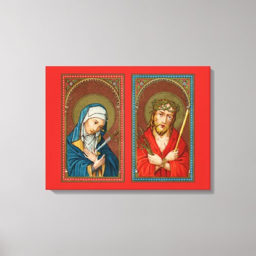 Mary Mater Dolorosa  Jesus Ecce Homo Canvas Print