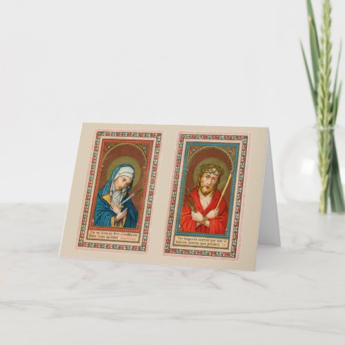 Mary Mater Dolorosa  Jesus Ecce Homo Greeting Card