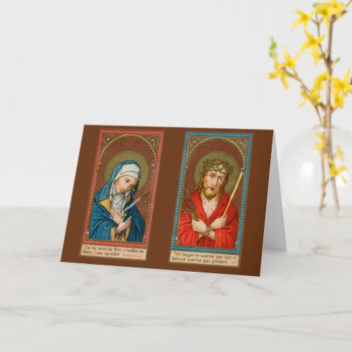 Mary Mater Dolorosa  Jesus Ecce Homo Greeting Card