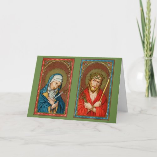 Mary Mater Dolorosa  Jesus Ecce Homo Greeting Card